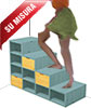 Scala contenitore Wanda  in legno in kit per spazi piccoli su misura in vendita online da Mybricoshop