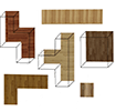 Schiena per scaffale componibili su misura tetris in legno massello in vendita online da Mybricoshop