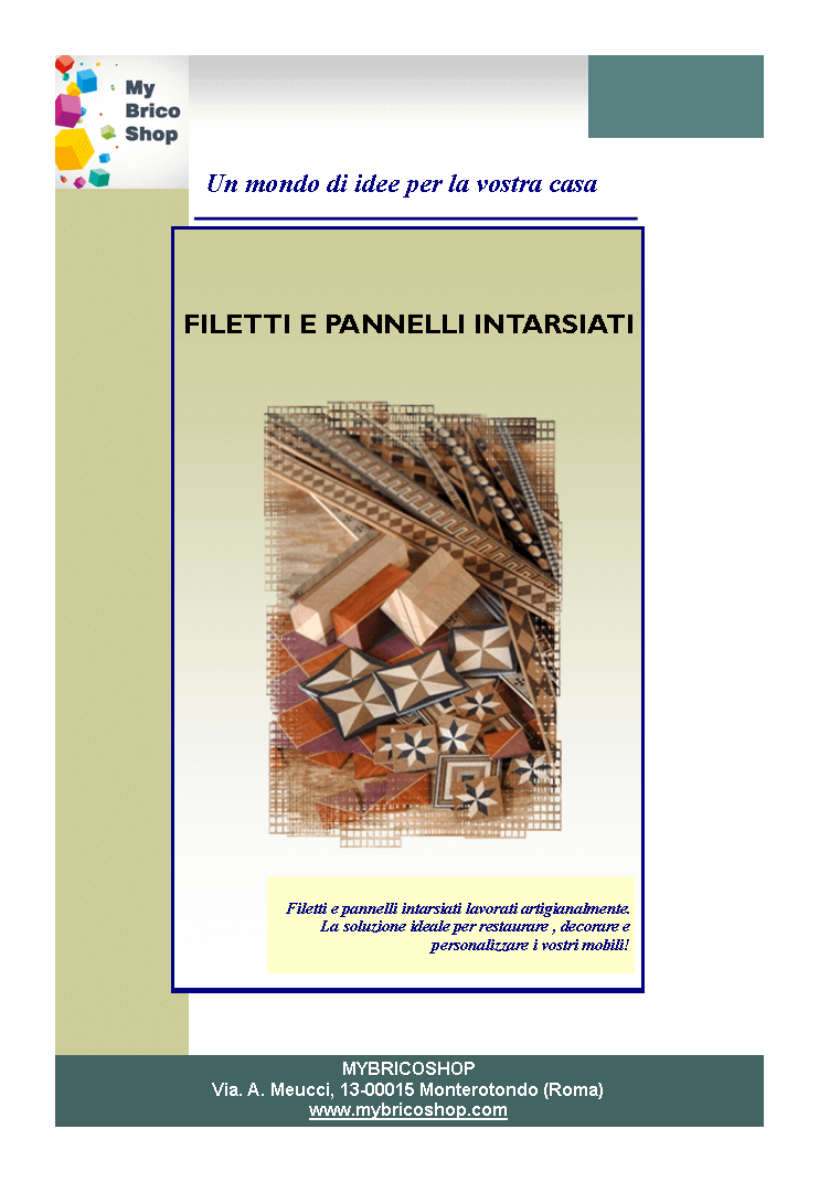 Filetti e pannelli intarsiati