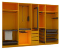 componenti per organizzazione color Moka armadio  e cabina armadio