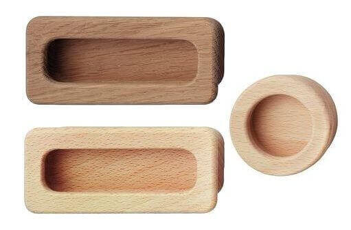 10 Maniglie Armadio In Legno Con Viti - Per Cucina, Mobili E Cassetti, Design A Listello Naturale - Foto 11