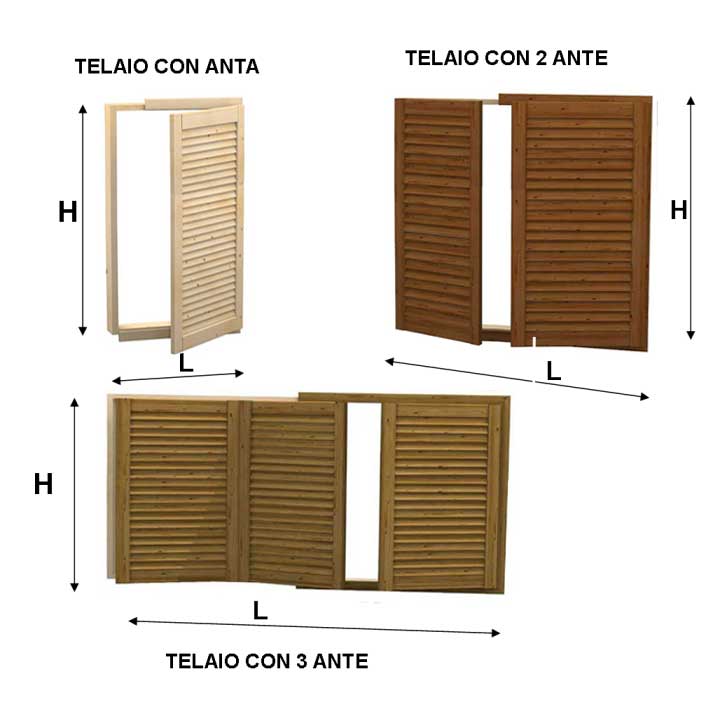 ANTINA PERSIANATA PINO NETTO - 610 X 495 X 20 mm