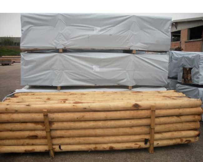 Pali legno di castagno scortecciati cm 200 - arredogiardini.it