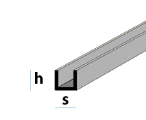 Profilo in alluminio a U per il fai da disponibile in diverse