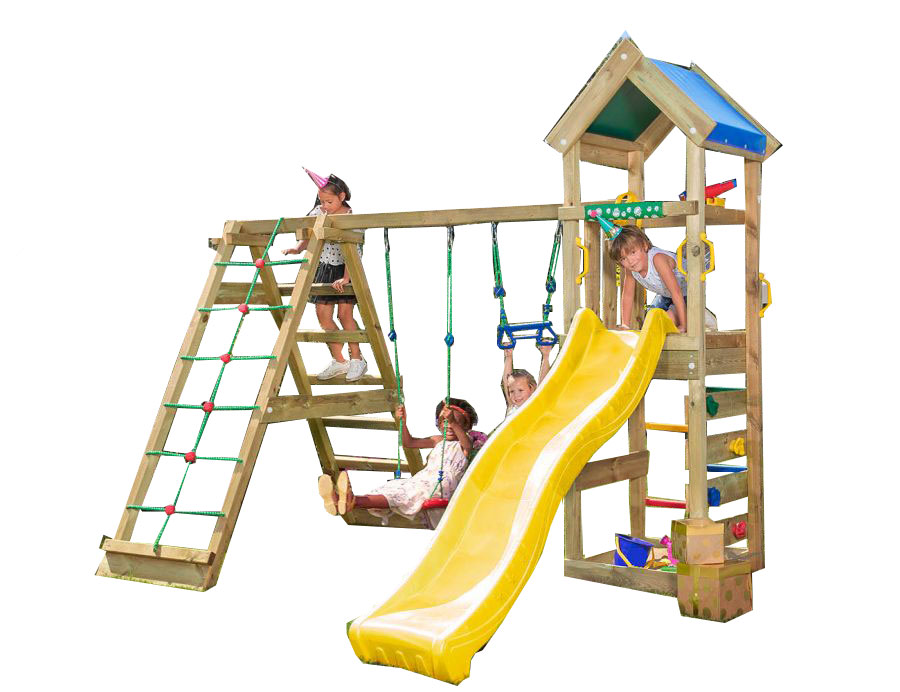 Torretta  gioco  Patio con scivolo e altalena Jungle gym con pertica_mybricoshop