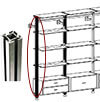 Piantana quadra in alluminio per armadi e cabine armadio_mybricoshop