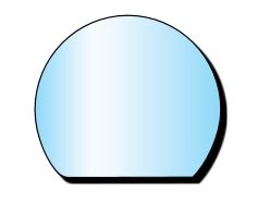 Mensola in vetro a cerchio tagliato in vendita online da Mybricoshop
