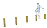 Ostacoli verticalie tante attrezzature per esercizi ginnici in vendita online da Mybricoshop