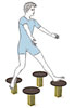 Ostacoli per equilibrio e tante attrezzature per esercizi ginnici in vendita online da Mybricoshop
