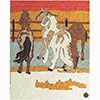Quadro puzzle ad intarsio in legno cavalli di giorno in vendita online da Mybricoshop