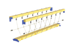 Estensione bridge per le torrette e parchi gioco con scivolo Blue Rabbit certificato TUV