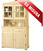 Credenza in legno di abete massello grezzo, mobili massello case Country 2 ante in vendita online da Mybricoshop