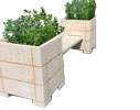 Panchina  per parchi e giardini Melly con fioriere in pietra e cemento  in vendita online da mybricoshop