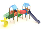 Parco gioco Villaggio medium con scivolo idoneo per uso pubblico in vendita online da Mybricoshop