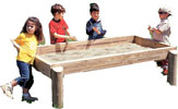 Tavolo di manipolazione sabbiera giada  in pino impregnato per uso pubblico in vendita online da Mybricoshop