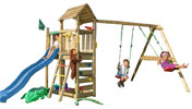 Torretta  gioco  Safari  Swing con scivolo  Jungle gym con pertica_mybricoshop