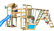 Torretta  gioco Voyager Climb con scivolo e altalena  Jungle Gym _mybricoshop