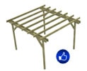  Pergola in legno impregnato Gazebo DoubleEasy Eco su misura in vendita online da Mybricoshop