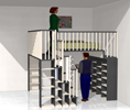 Soppalco Baschi-su misura integrato  con armadio, letto, libreria, zona giorno in vendita online da Mybricoshop 