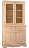 Credenza con vetrina modello Saint Tropez in legno grezzo mybricoshop