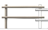 Modulo staccionata a pali esterni castagno tornito in vendita online da Mybricoshop