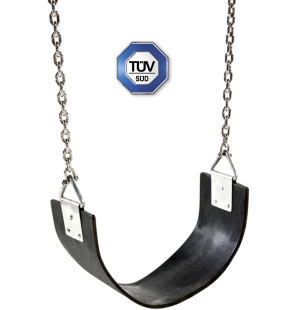 Seggiolino in gomma flessibile + catene in acciaio per altalena certificato TUV_product