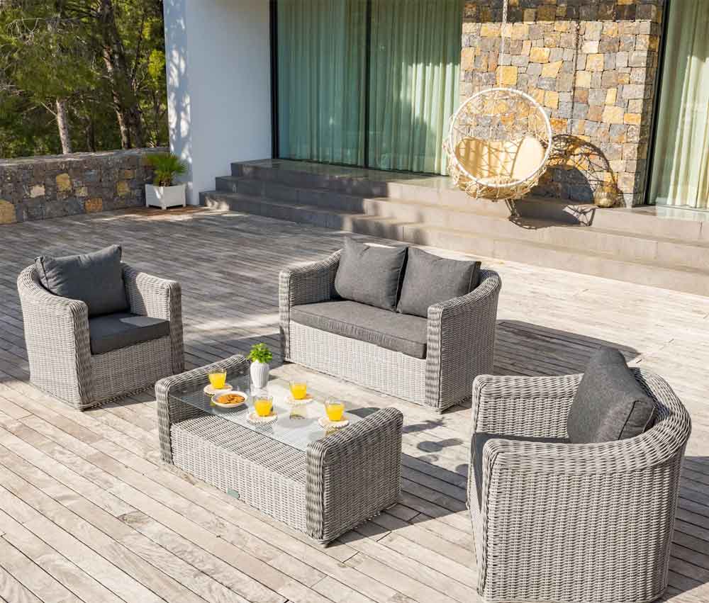 Grigio Amazon Salottino Esterno Salottino Da Esterno In Resina Con