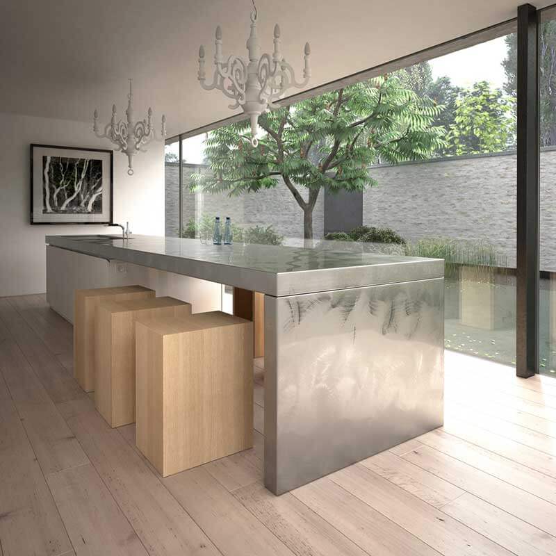 Cucina su misura in acciaio - G180 - Cucine Moderne - ISA Project