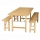 set tavolo + pacnhe serie famiglia in legno grezzo in vendita online da Mybricoshop