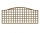 Grigliati su misura in legno sagomato maglia 120 mm modello Mughetto  Serie Quadra