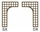 Grigliati su misura in legno per portico maglia 120 mm   Serie Quadra