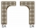 Grigliati su misura in legno per portico maglia 54 mm   Serie Quadra