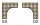 Grigliati su misura in legno per angoli maglia 54 mm   Serie Quadra