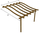 Pergola Simple Flou  in legno addossata con archi in pino lamellare impregnato mybricoshop