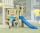 Piattaforma per torretta platform certificata TUV blue rabbit per parchi gioco con scivolo e altalena per bambini in vendita onlne da Mybricoshop