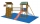 Parco giochi Fantasilandia 2 con torretta e scivolo Blue Rabbit certificato TUV