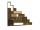 Contenitore per scaffali componibili Tetris in legno massello su misura in diversi colori in vendita online da Mybricoshop