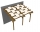Pergola in legno con teli onda addossata - Gazebo Florence addossata a misura