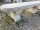 Panchina  per parchi e giardini Iris con spalliera in pietra e cemento  in vendita online da mybricoshop