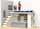 Soppalco Valentina su misura  integrato con armadio, letto, libreria, zona giorno in vendita online da Mybricoshop 